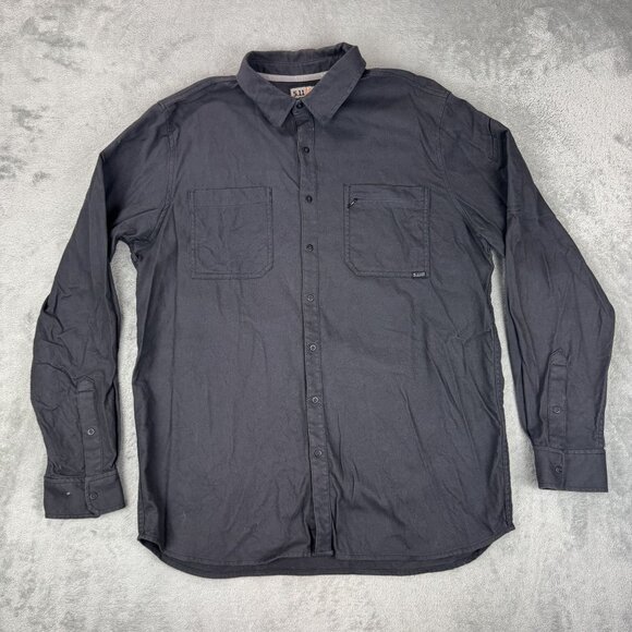 5.11 tactical Series Mens Snap Button Long Sleeve Woven Work Casual Shirt Grey L - Picture 2 of 9